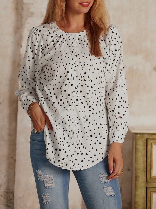 Blusa feminina vintage manga 3/4