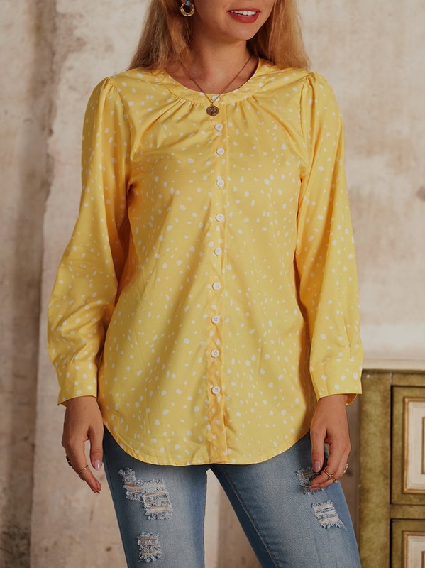 Blusa feminina vintage manga 3/4