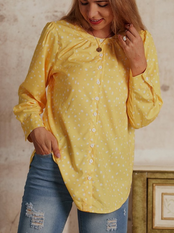 Blusa feminina vintage manga 3/4