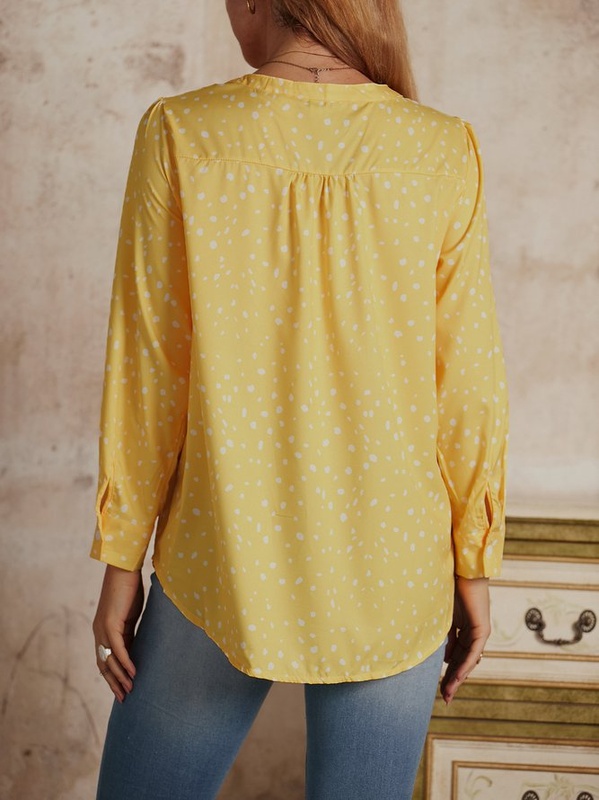 Blusa feminina vintage manga 3/4