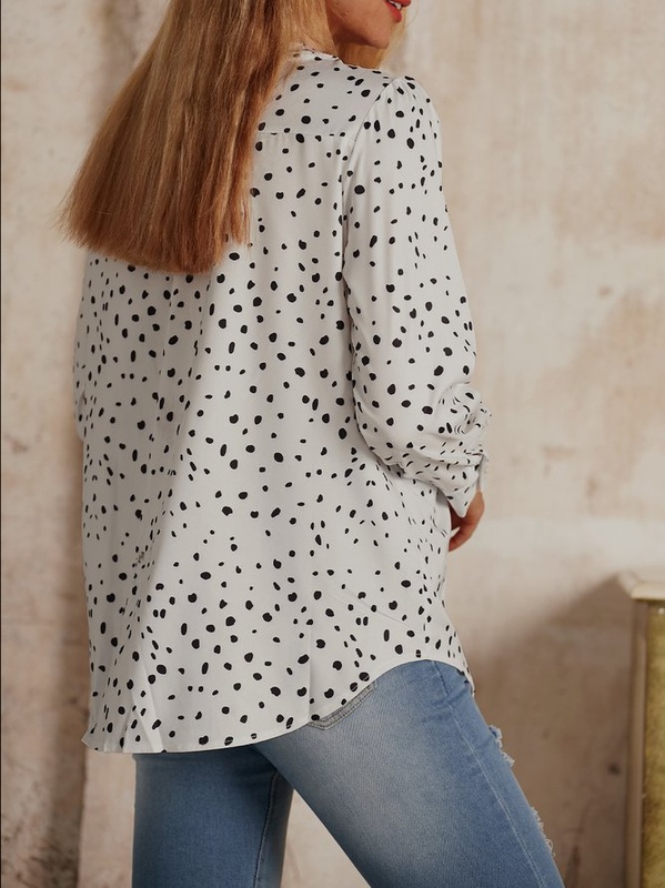 Blusa feminina vintage manga 3/4
